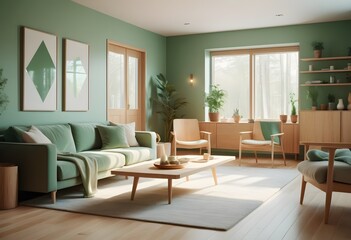 Photo modern style conceptual interior room 3d illustration