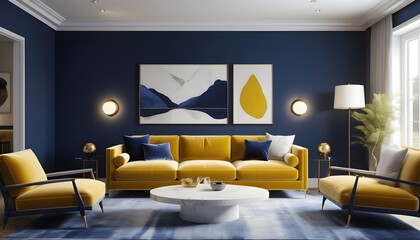 Photo modern style conceptual interior room 3d illustration