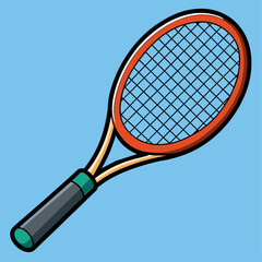 Tennis racket cartoon vector clipart Illustration