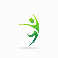 happy health people logo, happy people logo, people logo