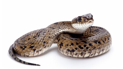 Obraz premium Eastern Rat Snake full body clearly photo on white background ,