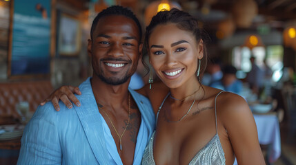 Mixed Couple. Marriage. Love. Relationship. Family. Female and Male. Smiling. Happiness. Woman and Man. Romantic. Romance