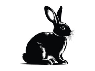 white rabbit on white