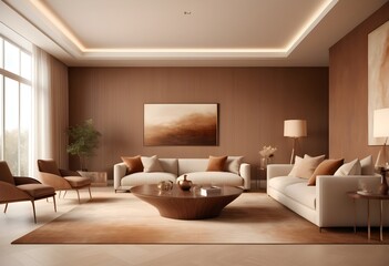 Fototapeta premium Photo modern style conceptual interior room 3d illustration