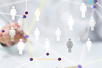 Global network. Blockchain. 3D illustration. Neural networks and artificial intelligence. Abstract