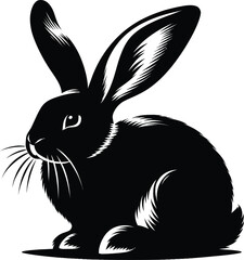 black rabbit silhouette
