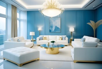 Photo modern style conceptual interior room 3d illustration