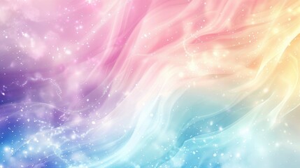 Abstract studio background with a soft blend of pastel colors resembling galaxy and rainbow hues