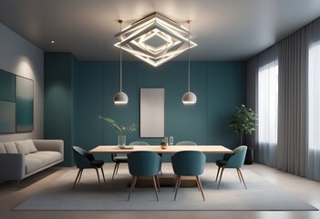 Photo modern style conceptual interior room 3d illustration