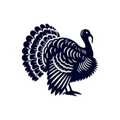 Turkey silhouette Clip art isolated vector illustration on white background