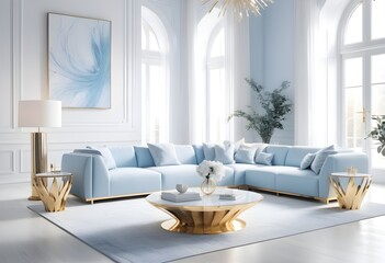 Fototapeta premium Photo modern style conceptual interior room 3d illustration