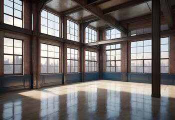 Photo modern style conceptual interior room 3d illustration