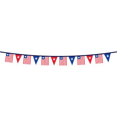 America Bunting Hanging Illustration