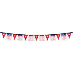 Obraz premium America Bunting Hanging Illustration