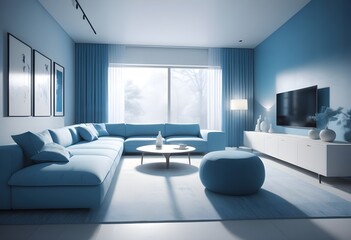 Photo modern style conceptual interior room 3d illustration