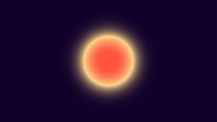 An elegant dark cosmic background with a realistic gold and red glowing sun
