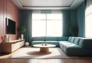 Photo modern style conceptual interior room 3d illustration