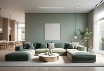 Fototapeta premium Photo modern style conceptual interior room 3d illustration