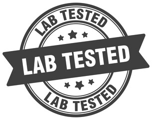 lab tested stamp. lab tested label on transparent background. round sign