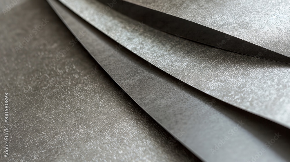 Poster design a metallic paper texture with a subtle sheen, combining the look of paper with a hint of refl