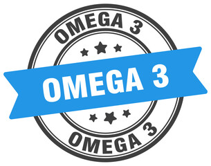 Fototapeta premium omega 3 stamp. omega 3 label on transparent background. round sign