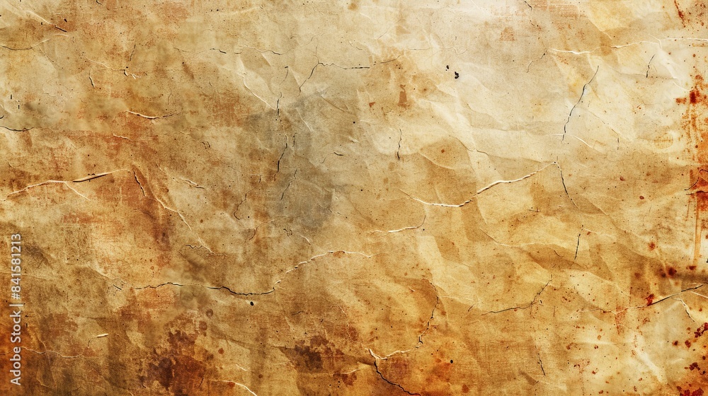 Poster design a paper texture with light stains and marks, giving it an aged and well-used appearance.