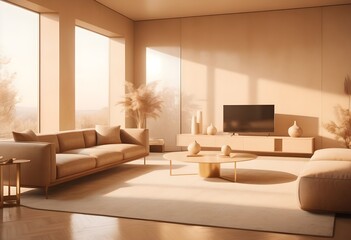 Photo modern style conceptual interior room 3d illustration