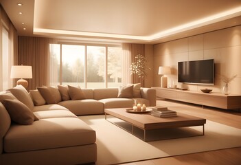 Photo modern style conceptual interior room 3d illustration