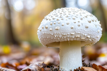 Mushroom on forest ground