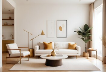 Photo modern style conceptual interior room 3d illustration