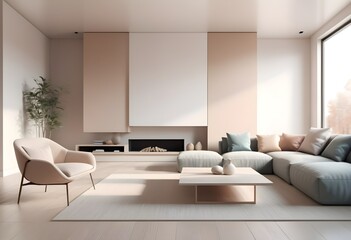 Photo modern style conceptual interior room 3d illustration