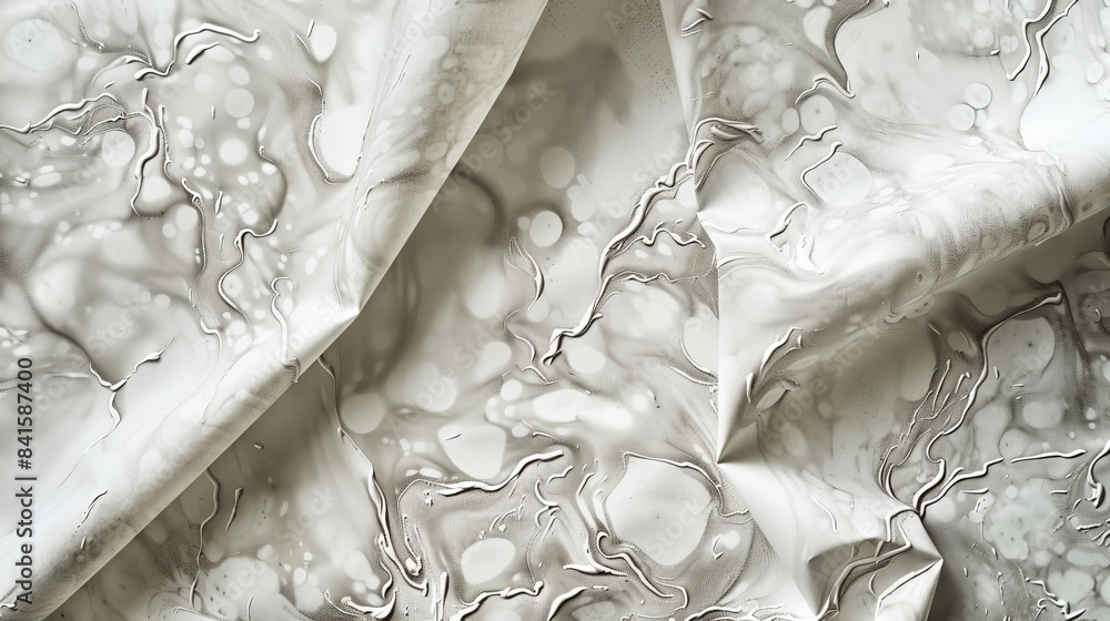 Poster design a textured paper with a marbled pattern, combining smooth and rough areas for an elegant and 