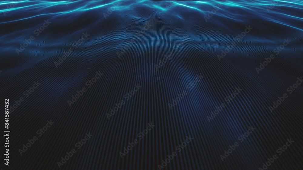 Poster abstract digital ocean surface background/ animation of an abstract background with quiet digital oc