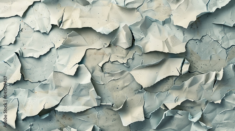 Poster design a torn paper texture with jagged edges and layers, ideal for adding a touch of rawness and im