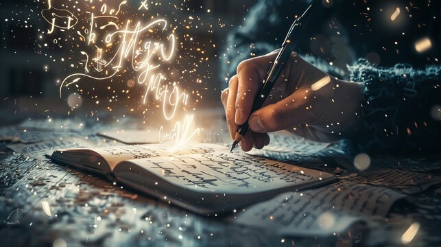 History writers invent new stories the characters light up, the magic of words 