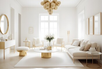 Photo modern style conceptual interior room 3d illustration