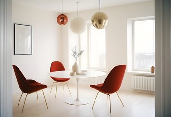 Fototapeta premium Photo modern style conceptual interior room 3d illustration