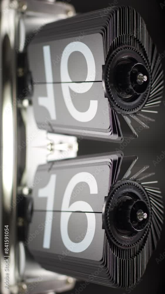 Poster flip clock timer in vertical