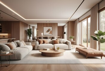 Photo modern style conceptual interior room 3d illustration
