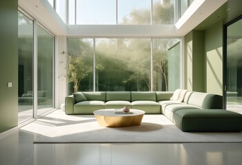 Photo modern style conceptual interior room 3d illustration