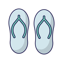 flip flops icon with white background vector stock illustration
