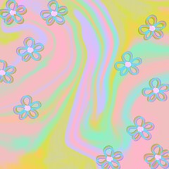 Marble floral pastel color background
