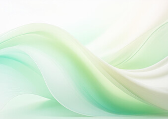 滑らかな透明感のある緑のウェーブ