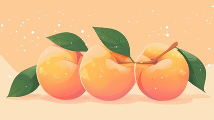 apricot flat design side view theme sweet animation Monochromatic Color Scheme