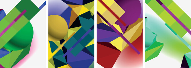 Minimal geometry. Circle, line and square design. Trendy techno business template for wallpaper, banner, background or landing