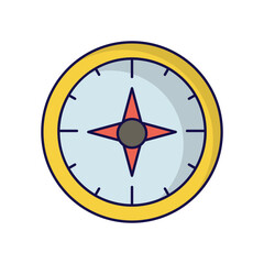 compass icon with white background vector stock illustration
