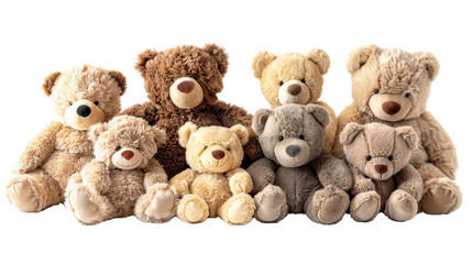 A teddy bear doll isolated on white transparent background, PNG File. Perfect for clipart