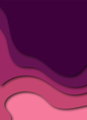 Multi layers purple texture 3D papercut layers in gradient vector banner. Abstract paper cut art background design for website template. Eps 10