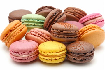 Assorted macarons with various flavors, perfect for delightful dessert lovers and elegant gatherings, showcasing colorful and inviting presentations