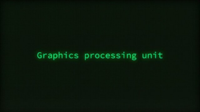 Graphics Processing Unit, Typing Text, Retro Computer Screen